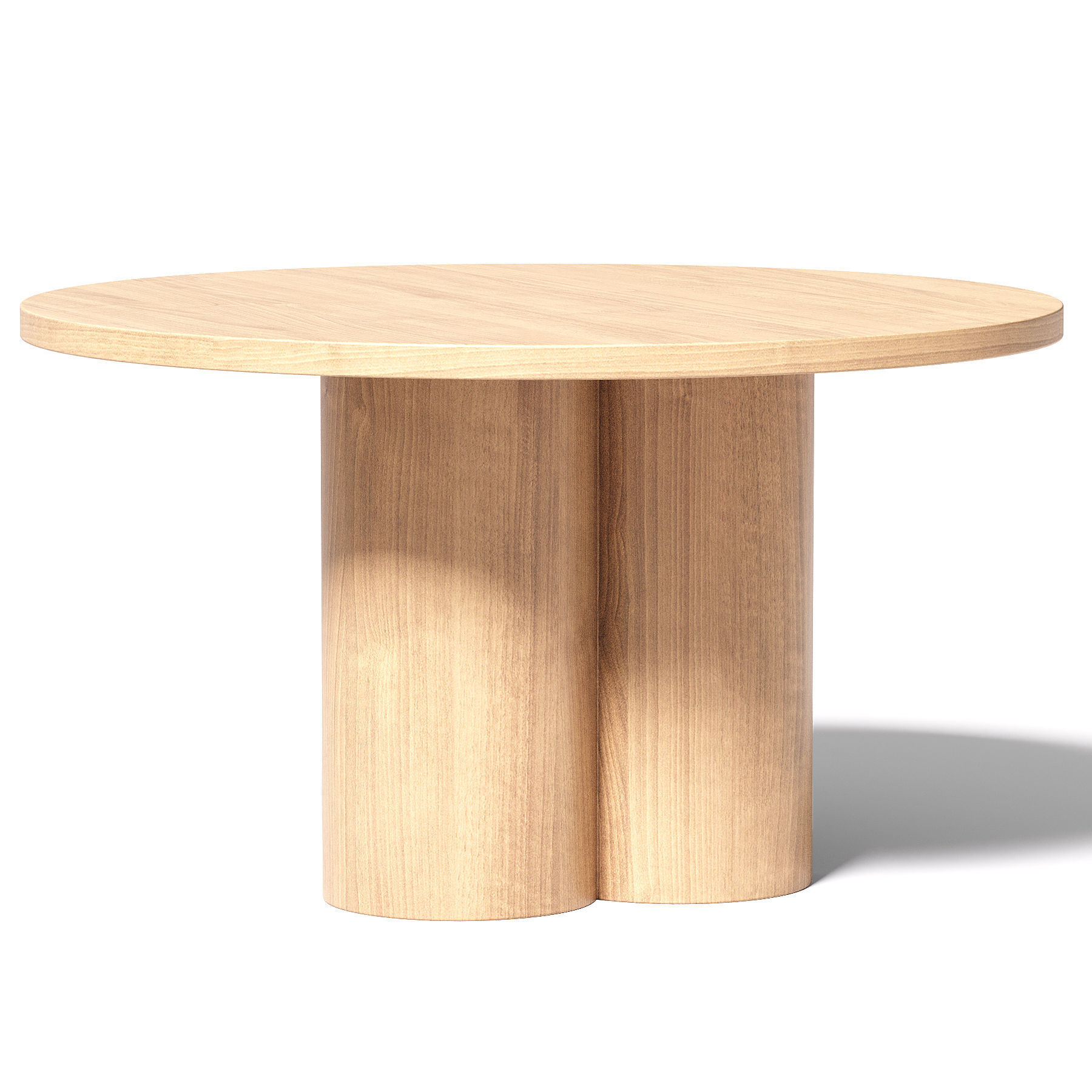 Table Basse Ronde en Bois Olivia 3D model_1