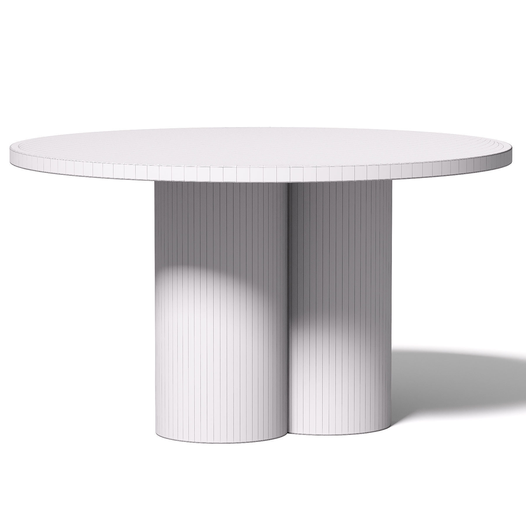 Table Basse Ronde en Bois Olivia 3D model_4