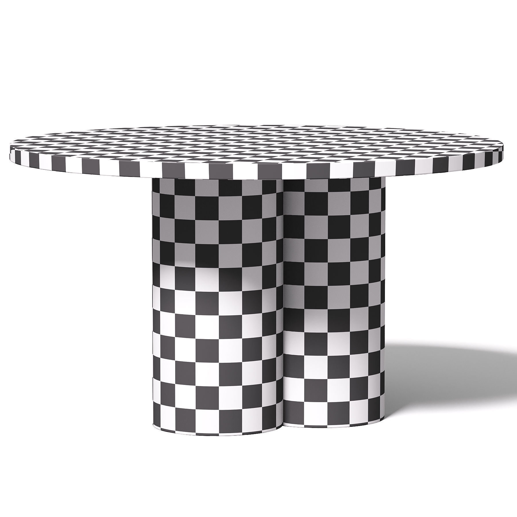 Table Basse Ronde en Bois Olivia 3D model_3