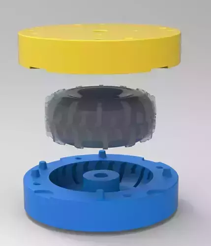 Mold for diecast dirt dragster rear tire 2 Scale 1 to 10