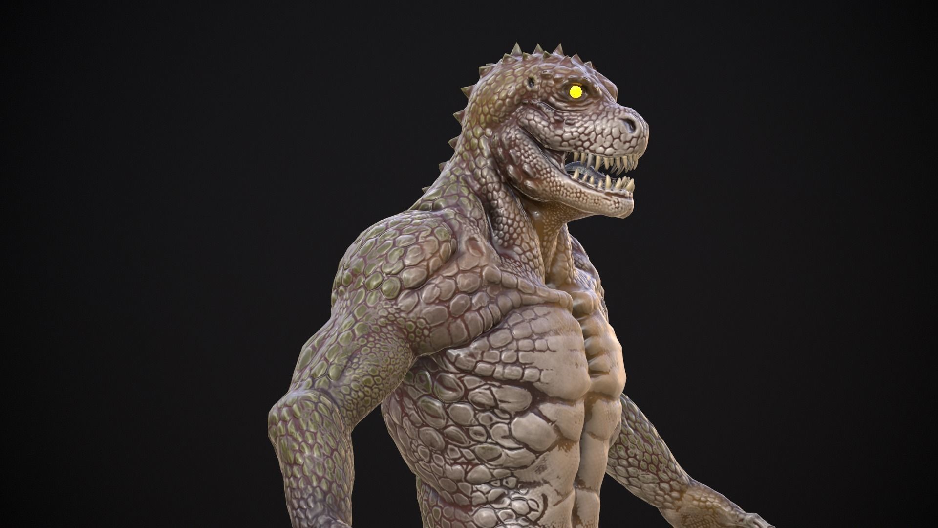 Lizard 2 Low-poly 3D model_12