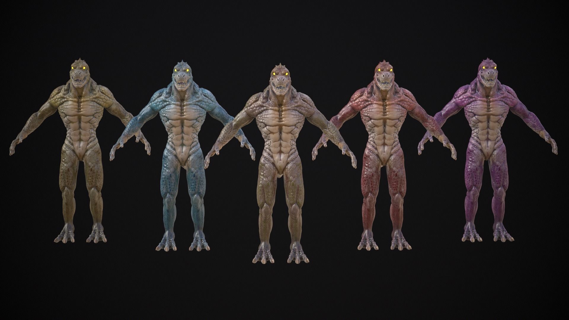 Lizard 2 Low-poly 3D model_23