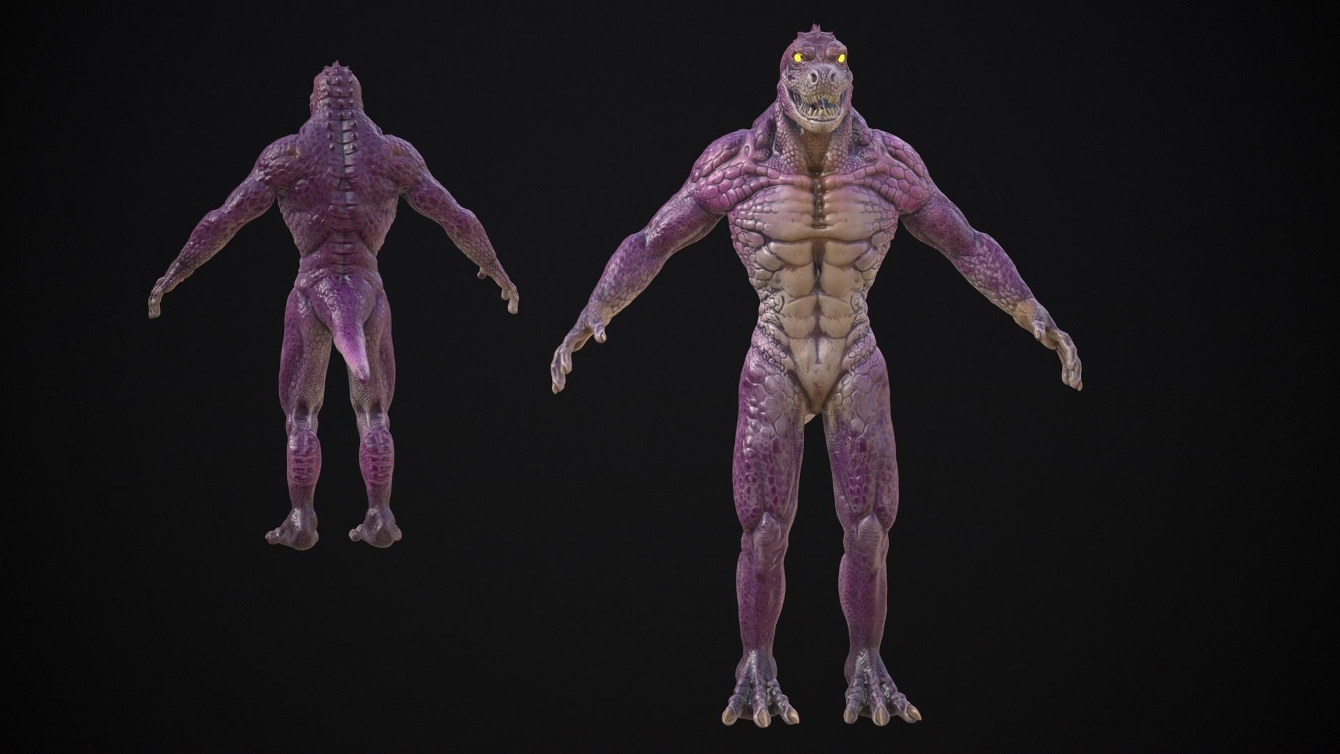 Lizard 2 Low-poly 3D model_17