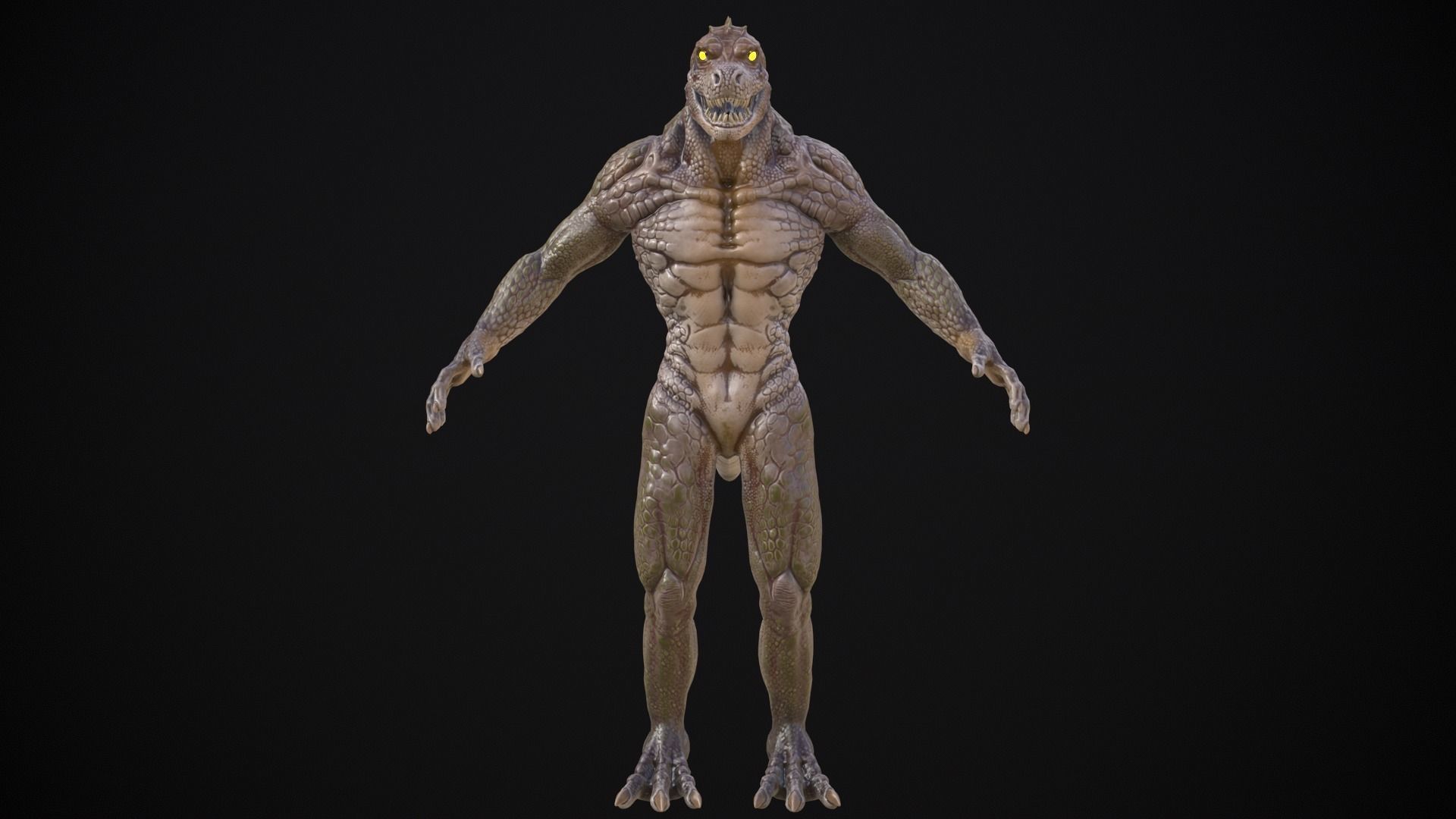 Lizard 2 Low-poly 3D model_4