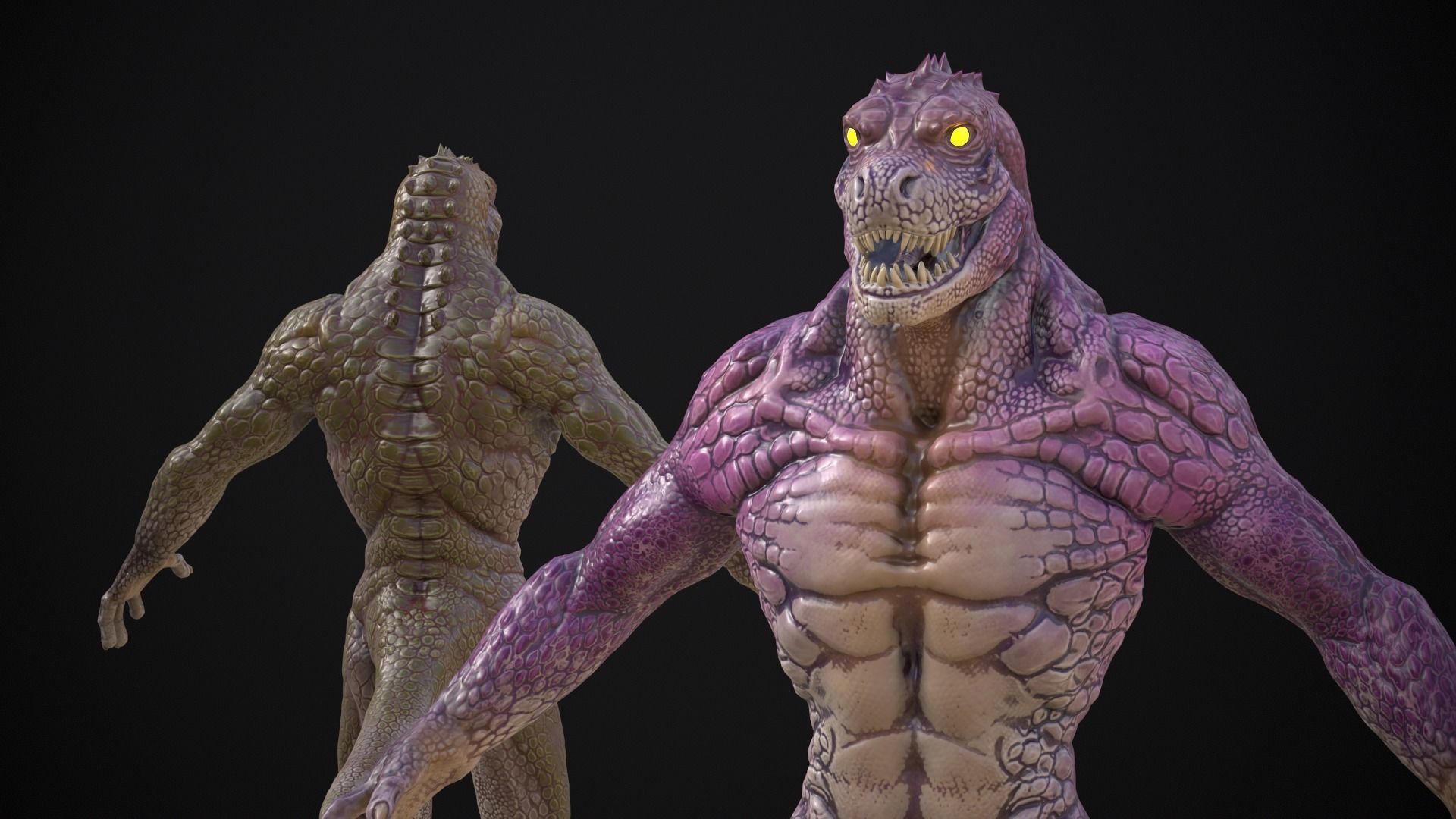 Lizard 2 Low-poly 3D model_22