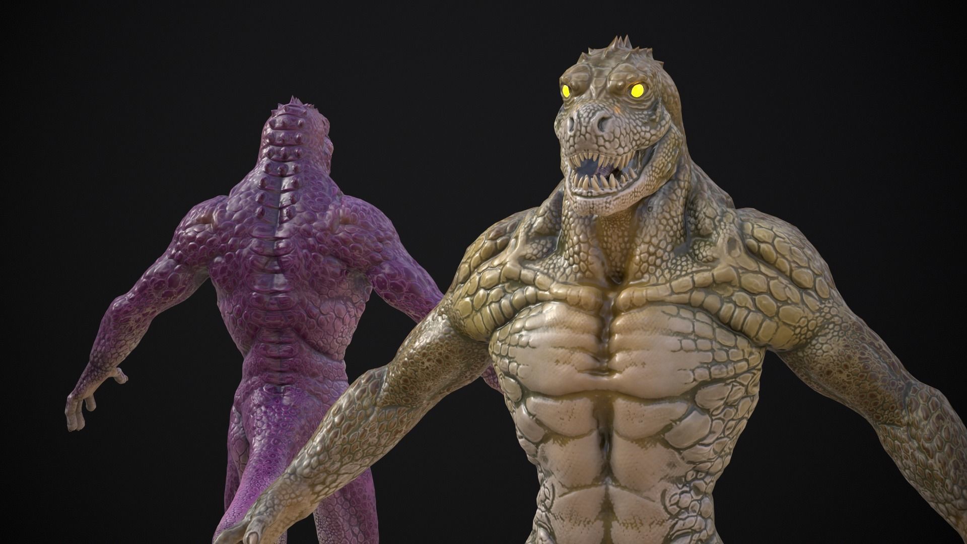 Lizard 2 Low-poly 3D model_21