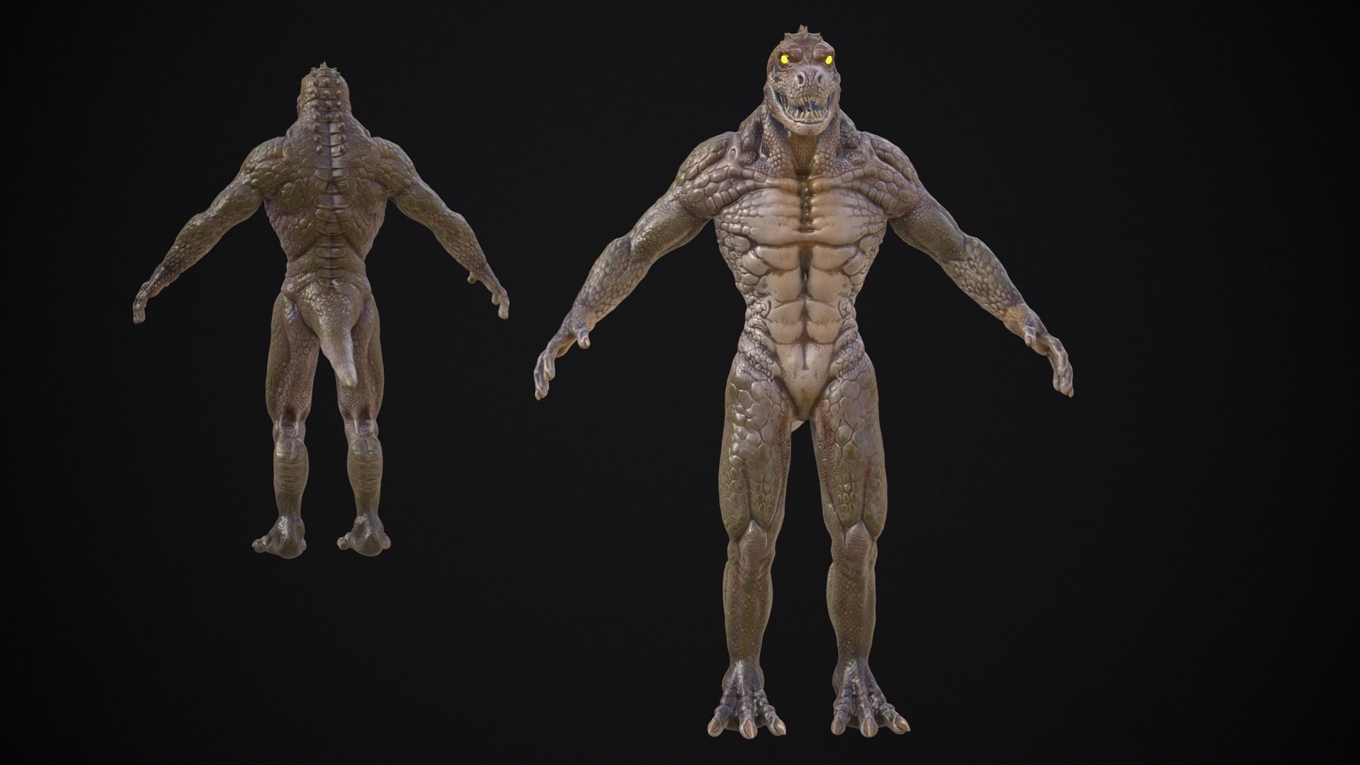 Lizard 2 Low-poly 3D model_13