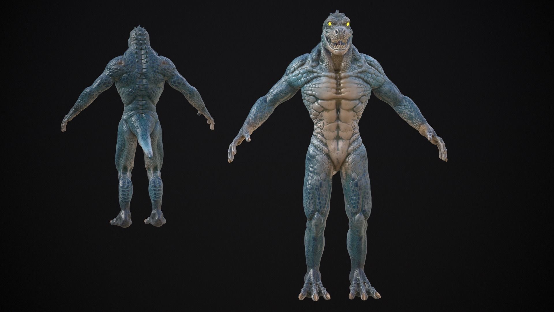 Lizard 2 Low-poly 3D model_14