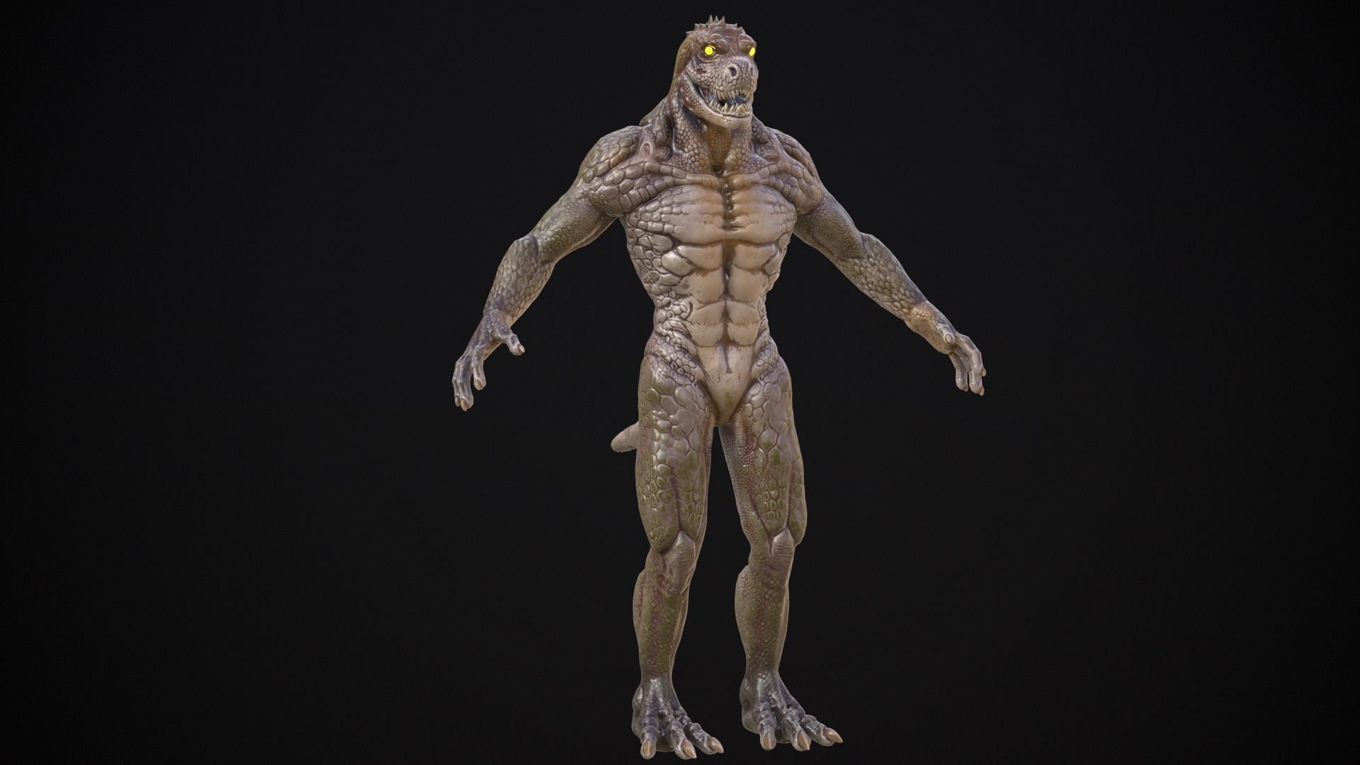 Lizard 2 Low-poly 3D model_5