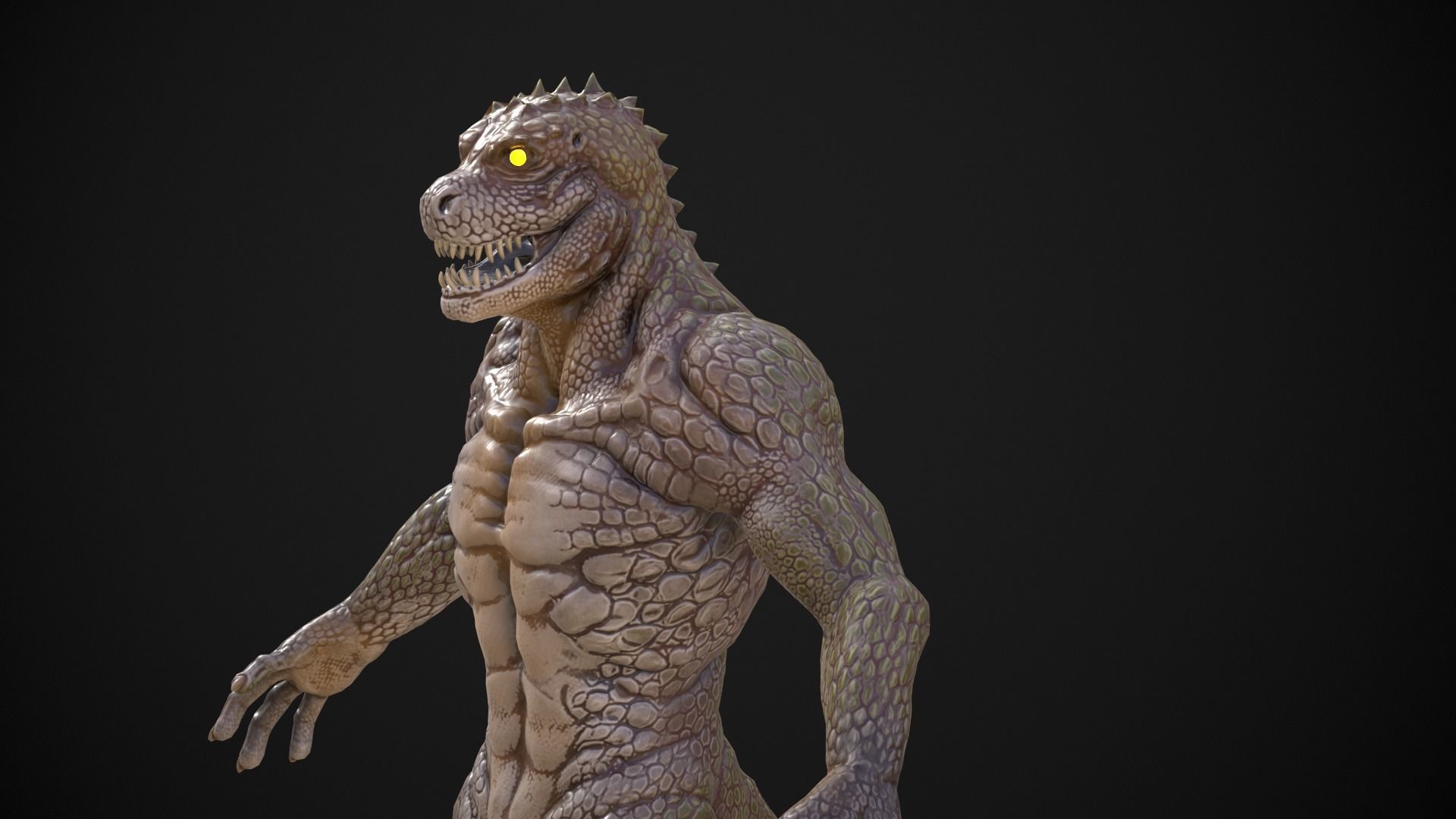 Lizard 2 Low-poly 3D model_10