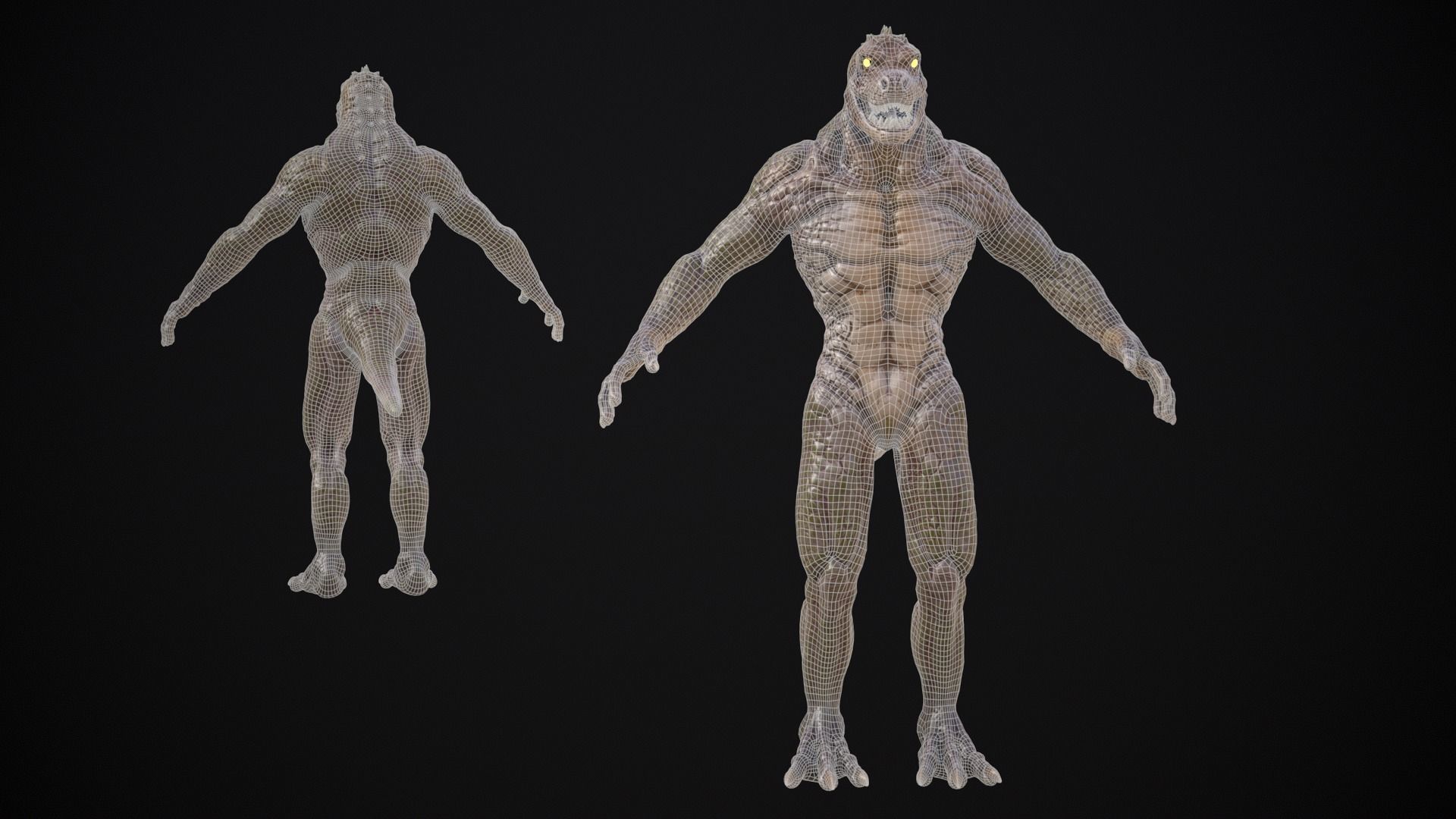 Lizard 2 Low-poly 3D model_25