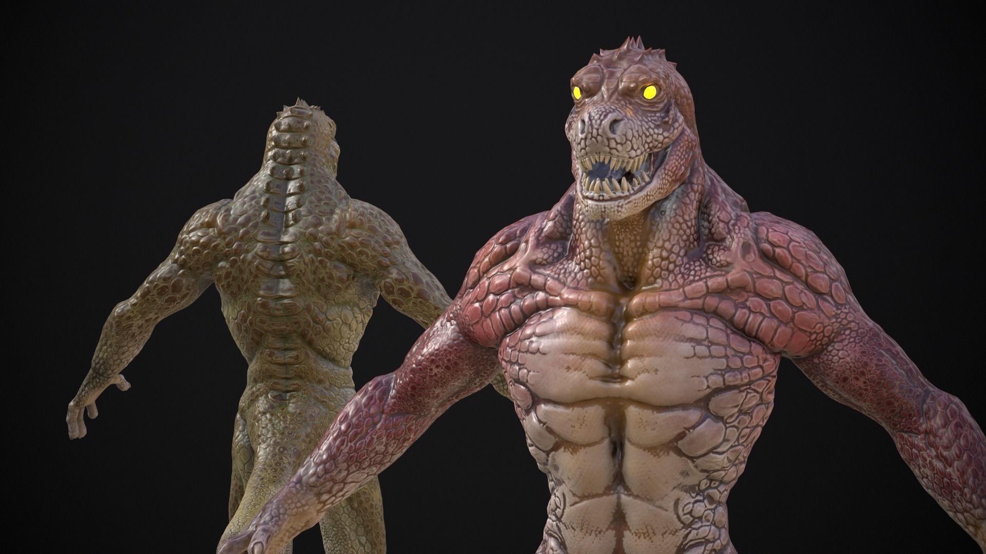 Lizard 2 Low-poly 3D model_20