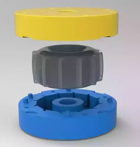 Mold for diecast dirt dragster rear tire 3 Scale 1 to 10