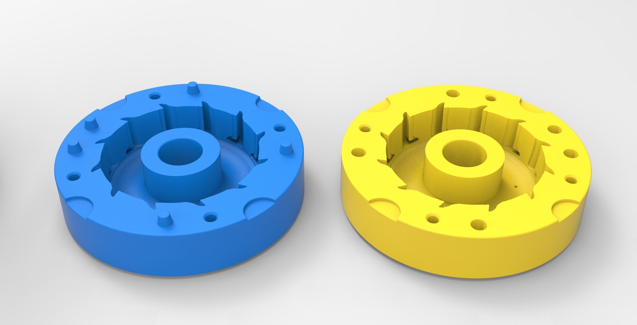 Mold for diecast dirt dragster rear tire 3 Scale 1 to 10 3D print model_4