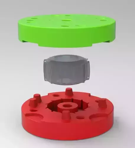 Mold for diecast dirt dragster rear tire 3 Scale 1 to 25