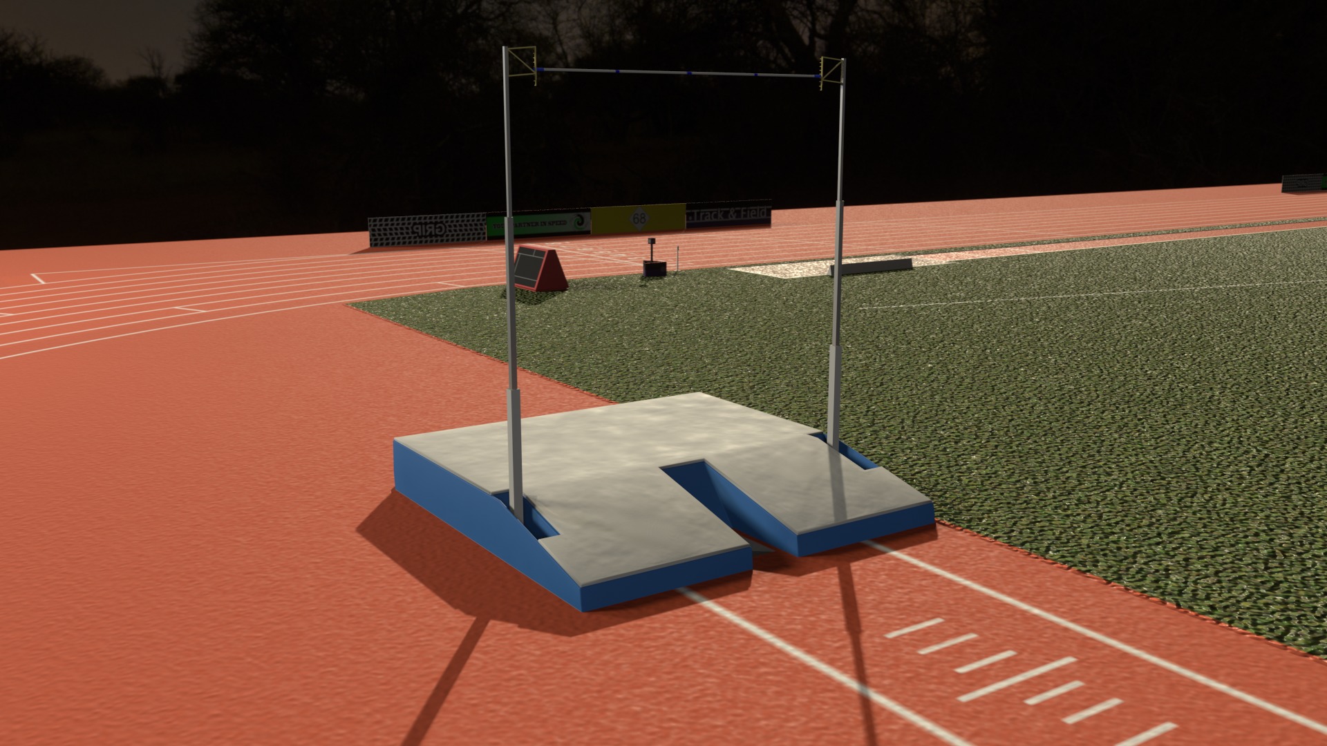 Track and Field Low-poly 3D model_6