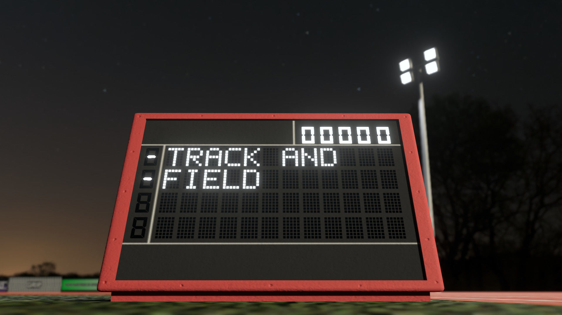 Track and Field Low-poly 3D model_9