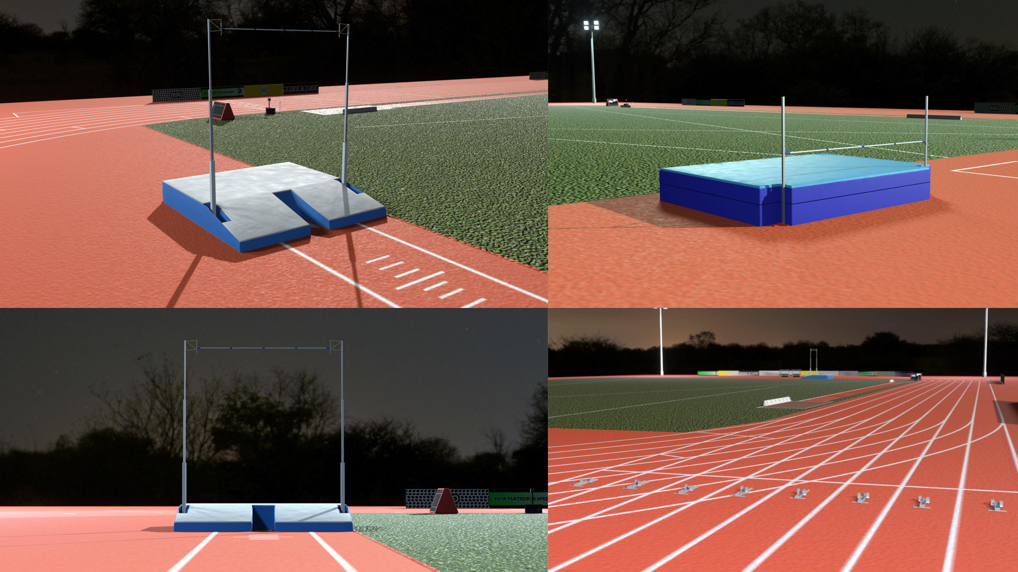 Track and Field Low-poly 3D model_8