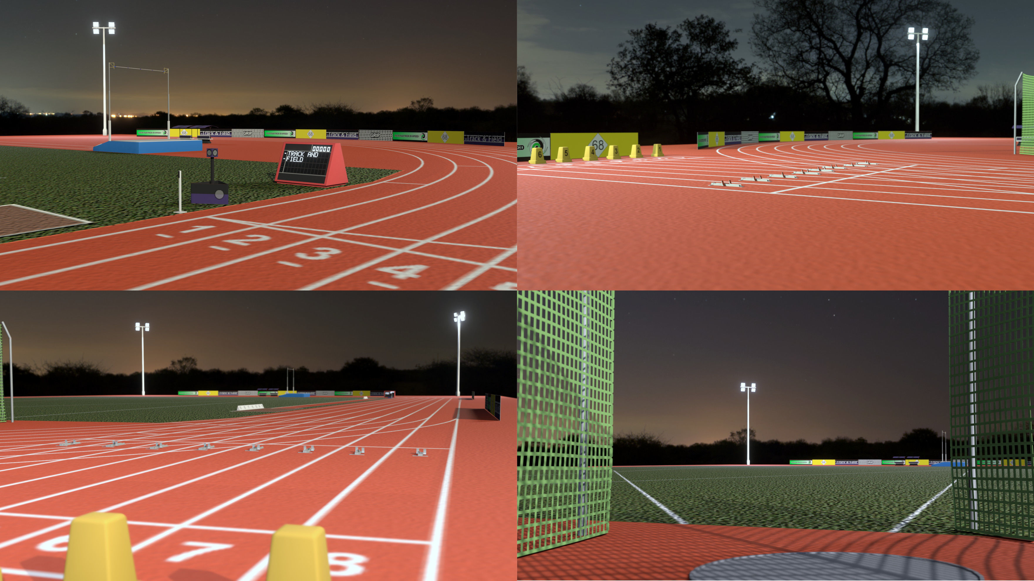 Track and Field Low-poly 3D model_7