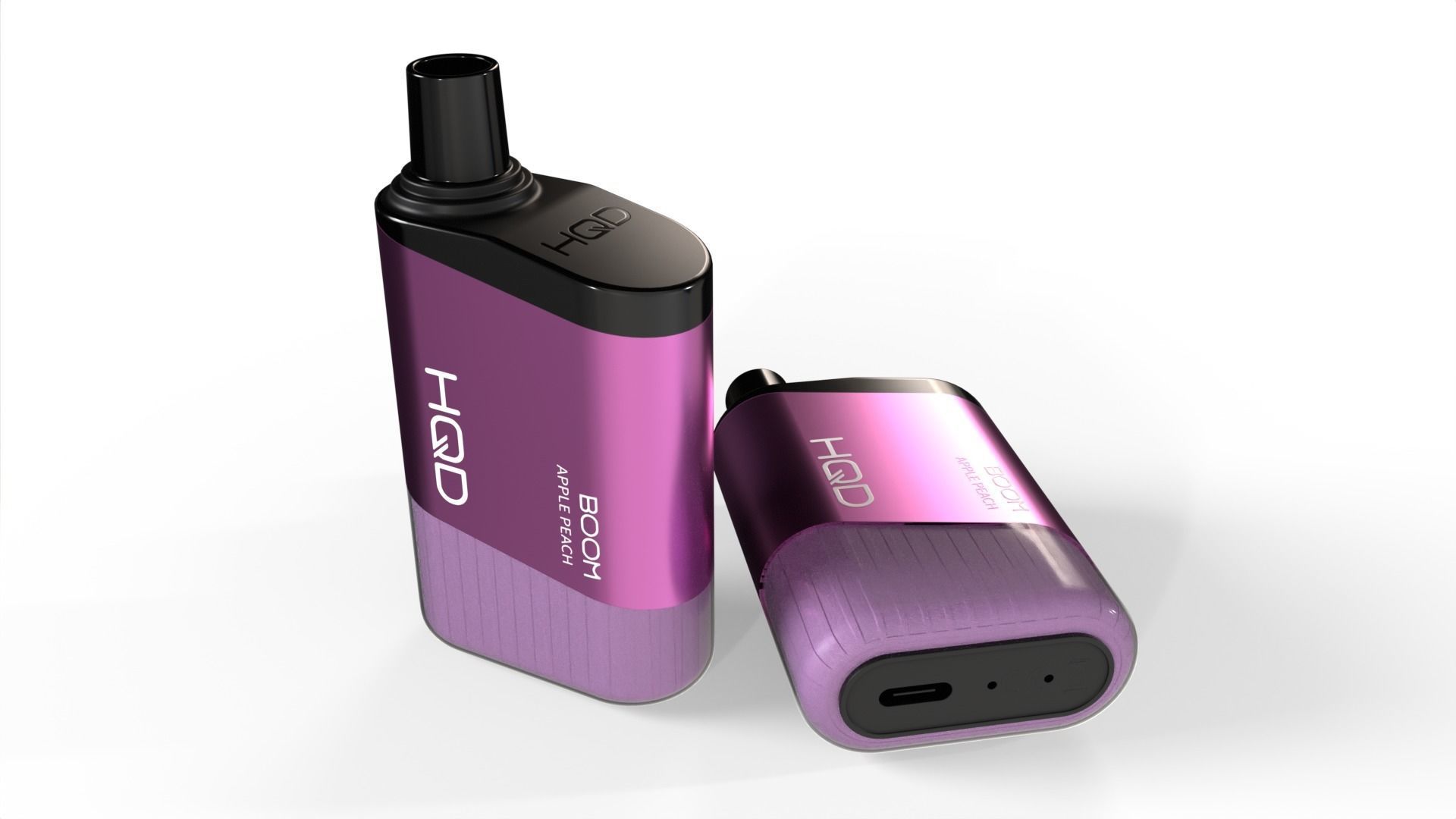 HQD Boom Apple Peach Low-poly 3D model_5