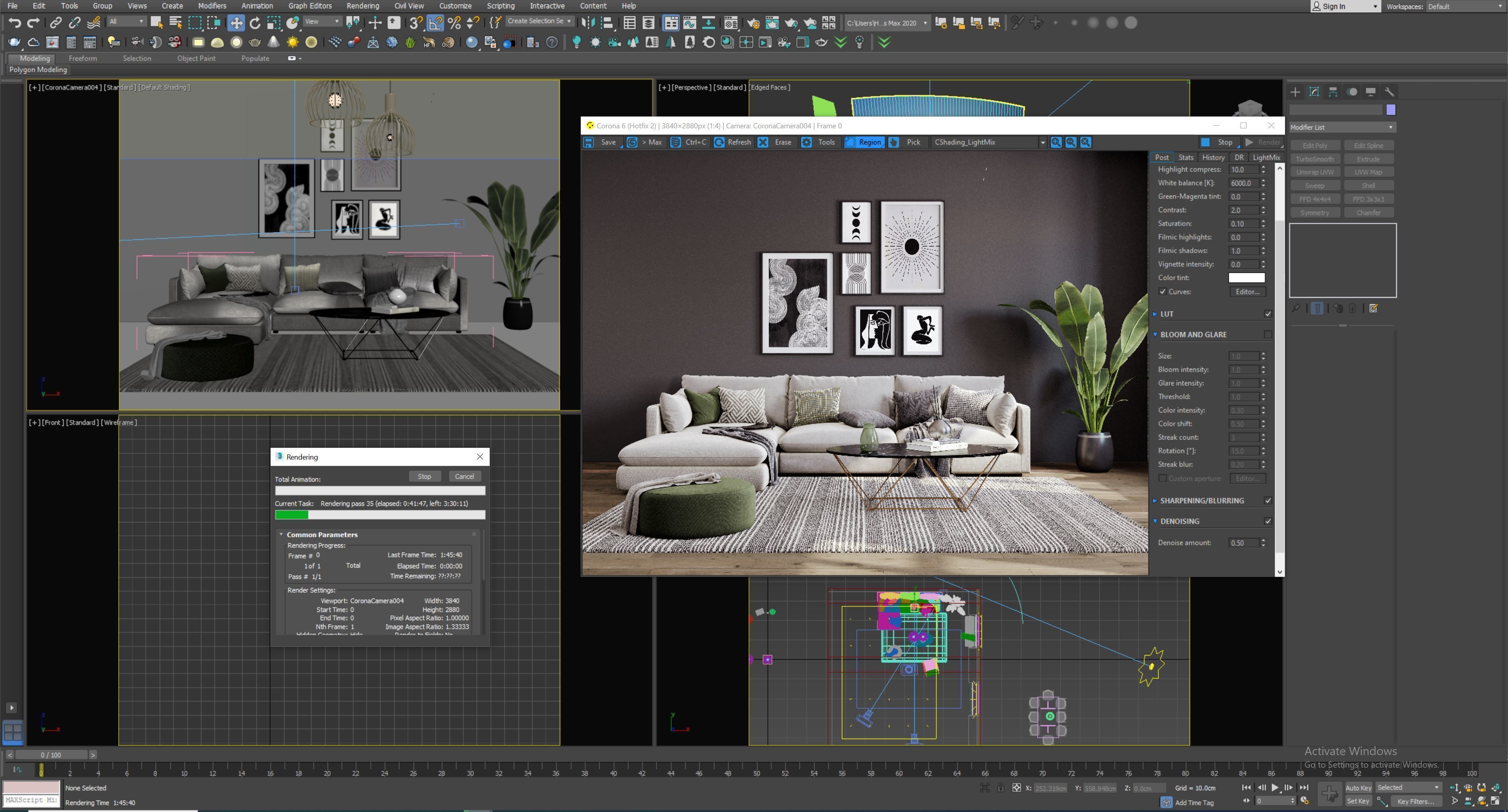 interior living room scene 27 3D model_2