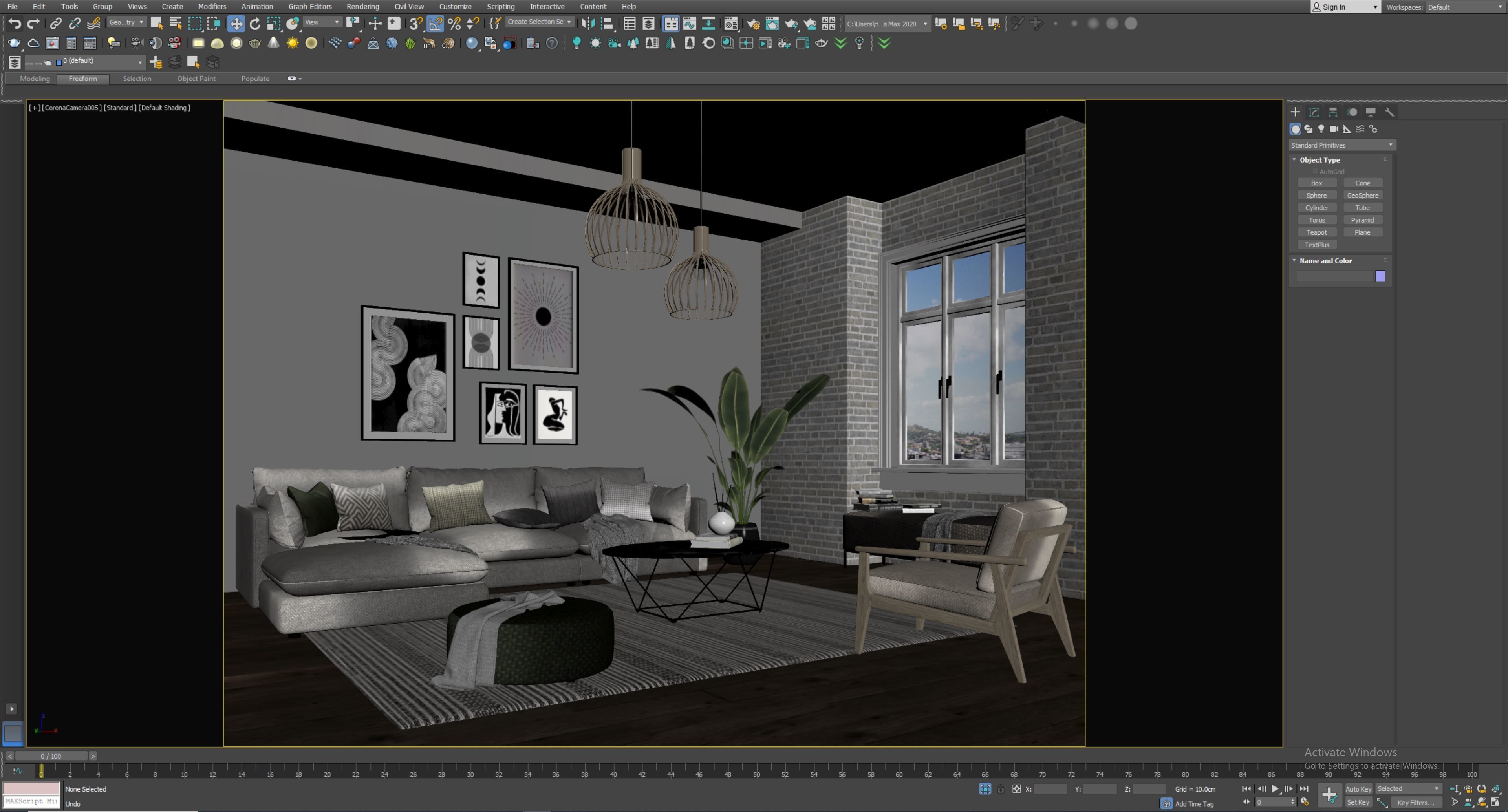 interior living room scene 27 3D model_4