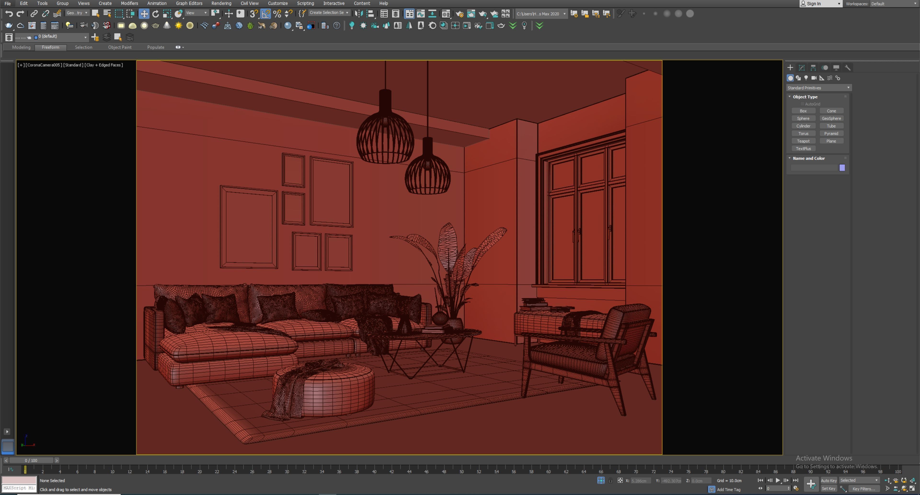 interior living room scene 27 3D model_7