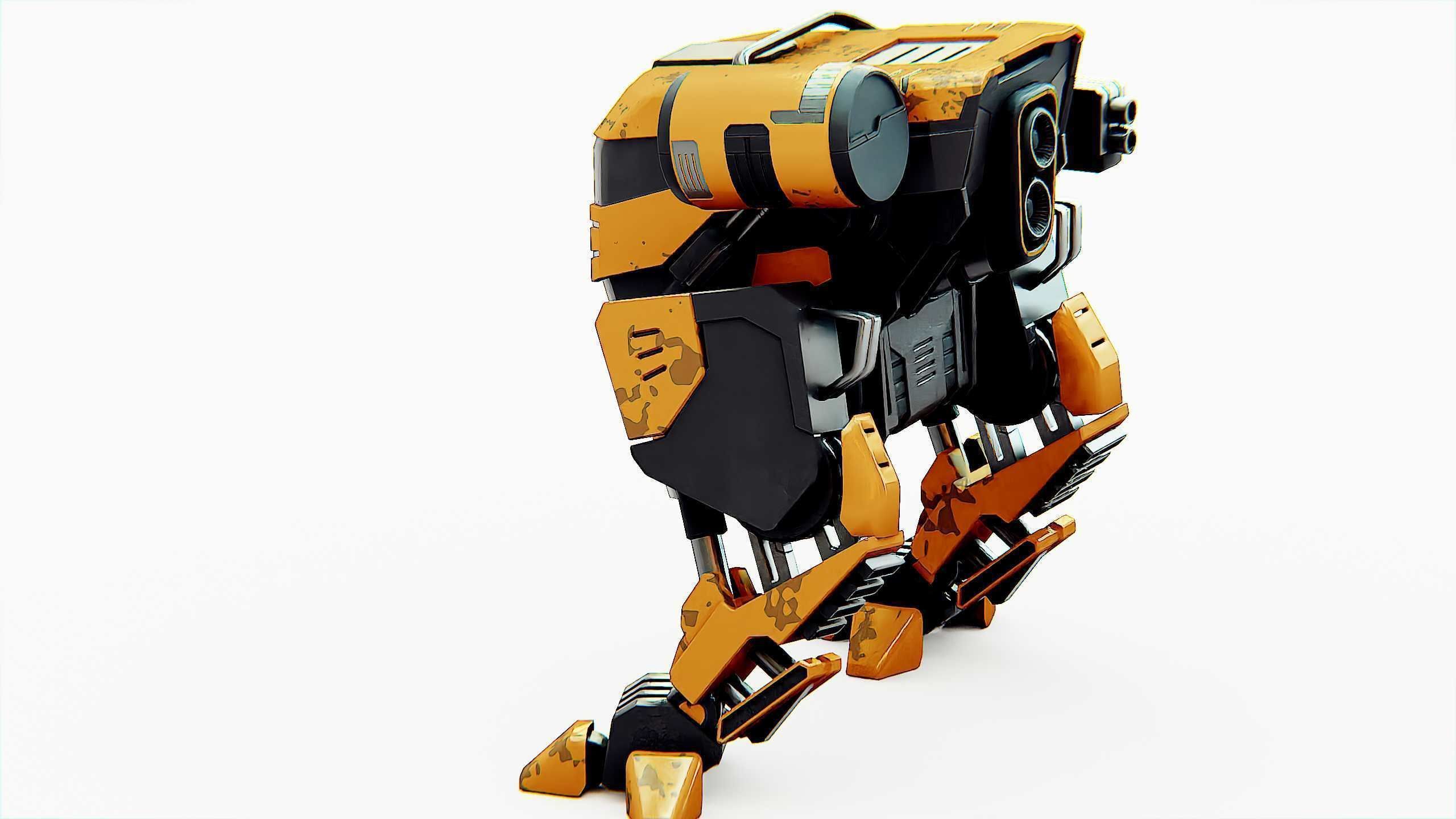 MILITARY ROBOT Z-800 Rigged for Unreal Engine - Unity - MIXAMO 3D model_16
