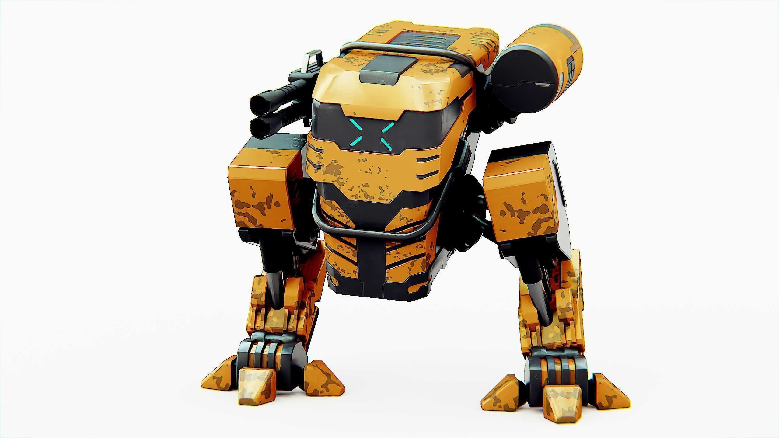 MILITARY ROBOT Z-800 Rigged for Unreal Engine - Unity - MIXAMO 3D model_23