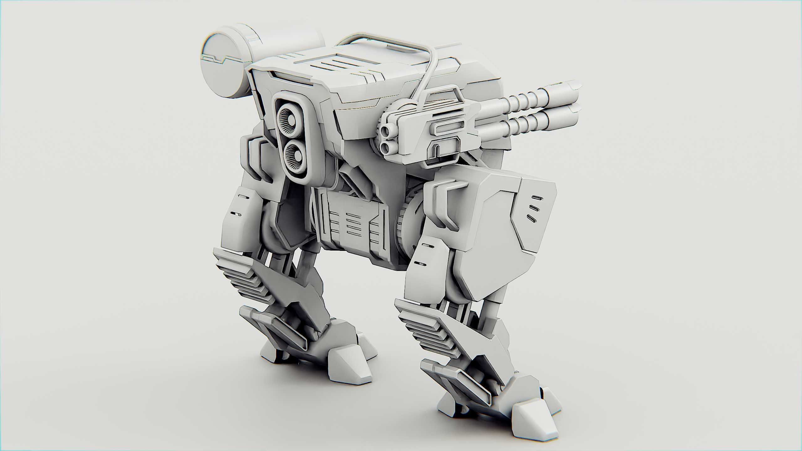 MILITARY ROBOT Z-800 Rigged for Unreal Engine - Unity - MIXAMO 3D model_33