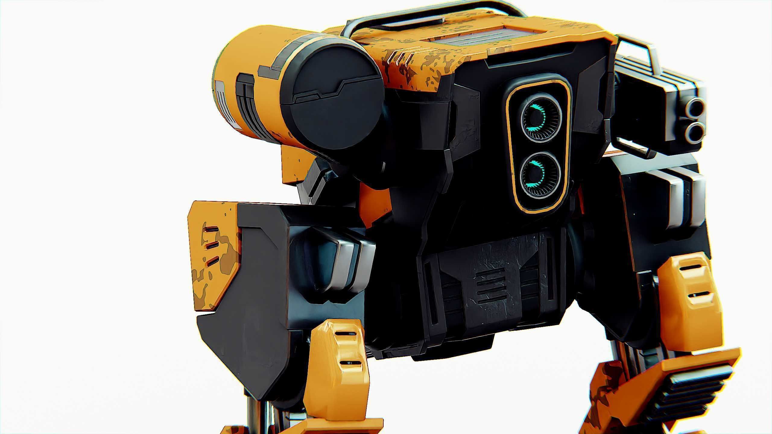 MILITARY ROBOT Z-800 Rigged for Unreal Engine - Unity - MIXAMO 3D model_25