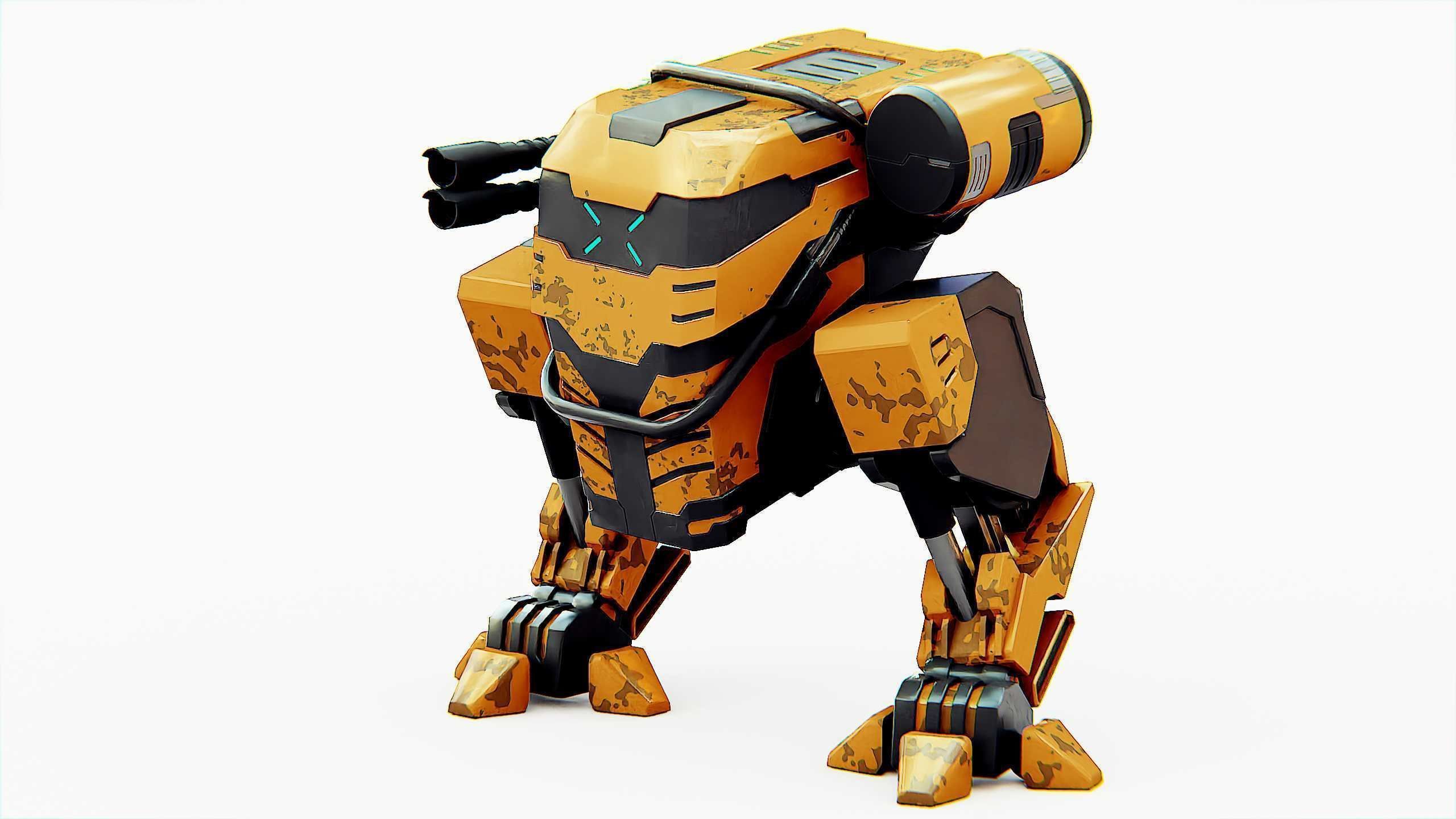 MILITARY ROBOT Z-800 Rigged for Unreal Engine - Unity - MIXAMO 3D model_21