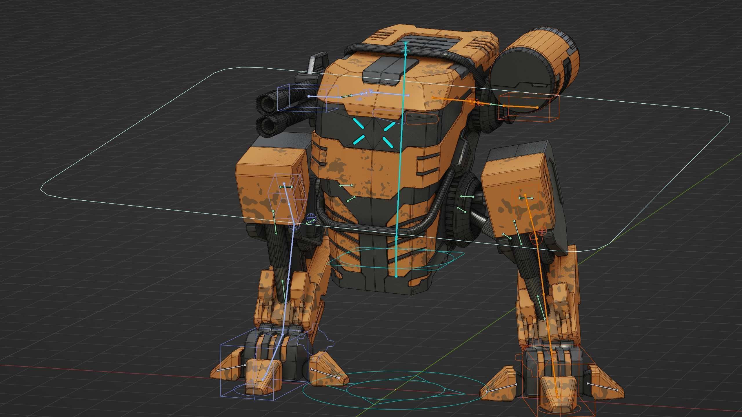 MILITARY ROBOT Z-800 Rigged for Unreal Engine - Unity - MIXAMO 3D model_37