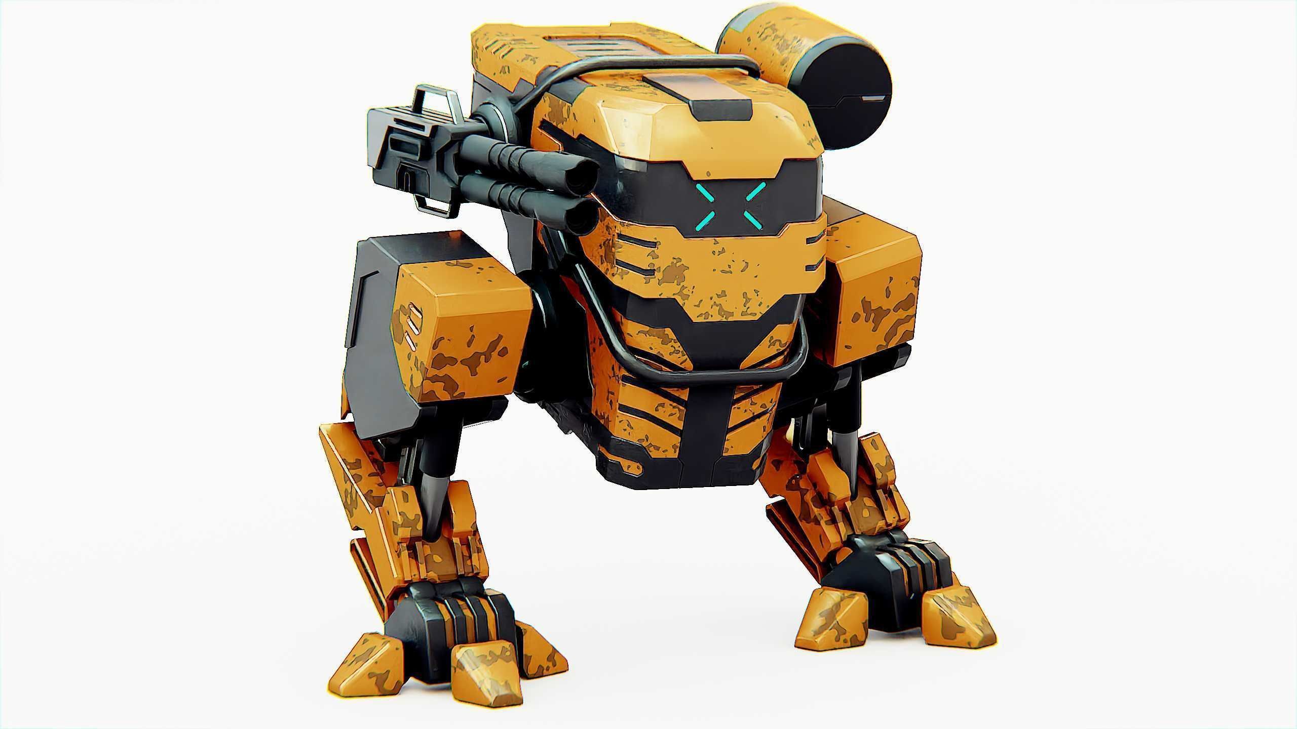 MILITARY ROBOT Z-800 Rigged for Unreal Engine - Unity - MIXAMO 3D model_2