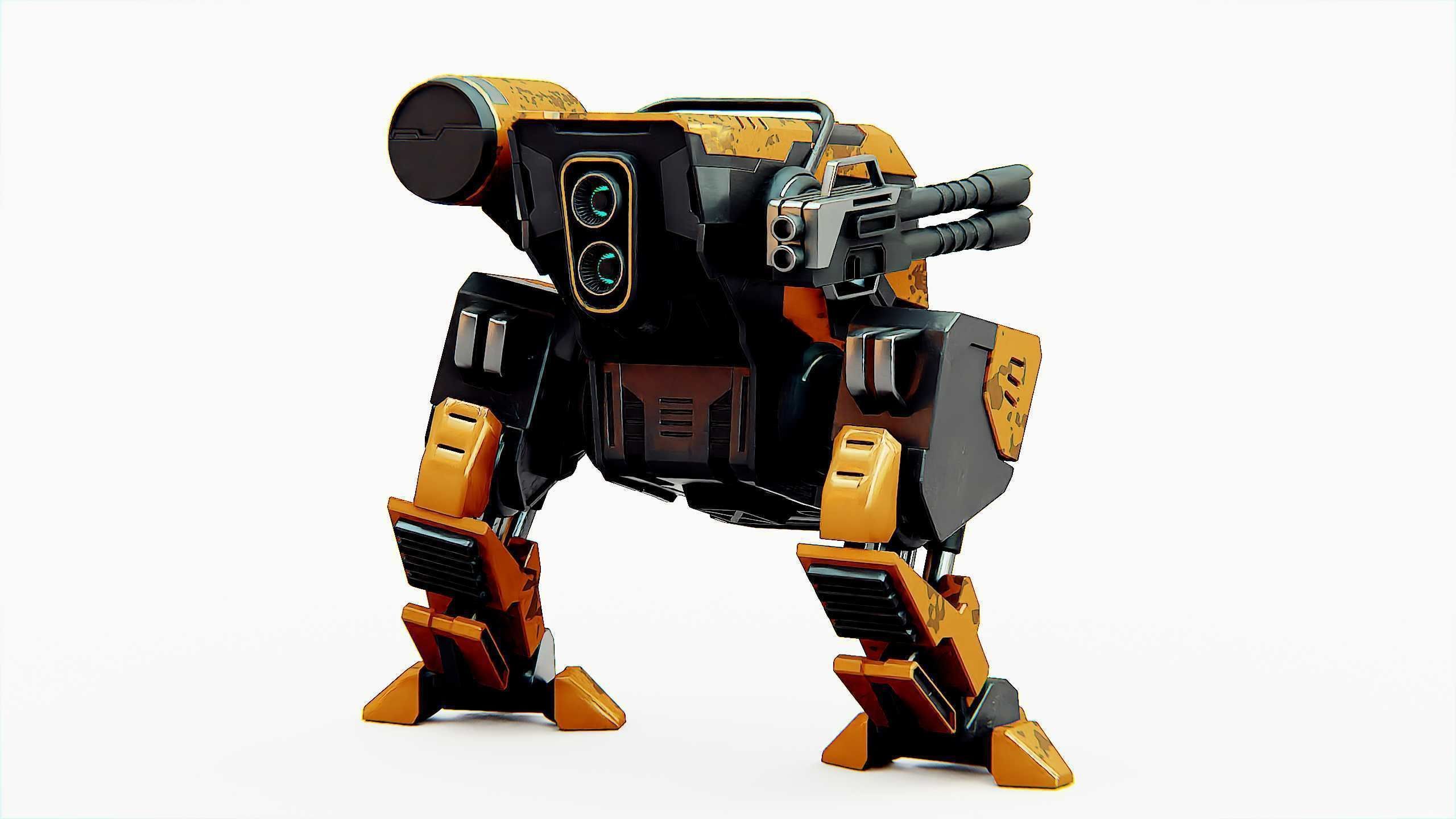 MILITARY ROBOT Z-800 Rigged for Unreal Engine - Unity - MIXAMO 3D model_11