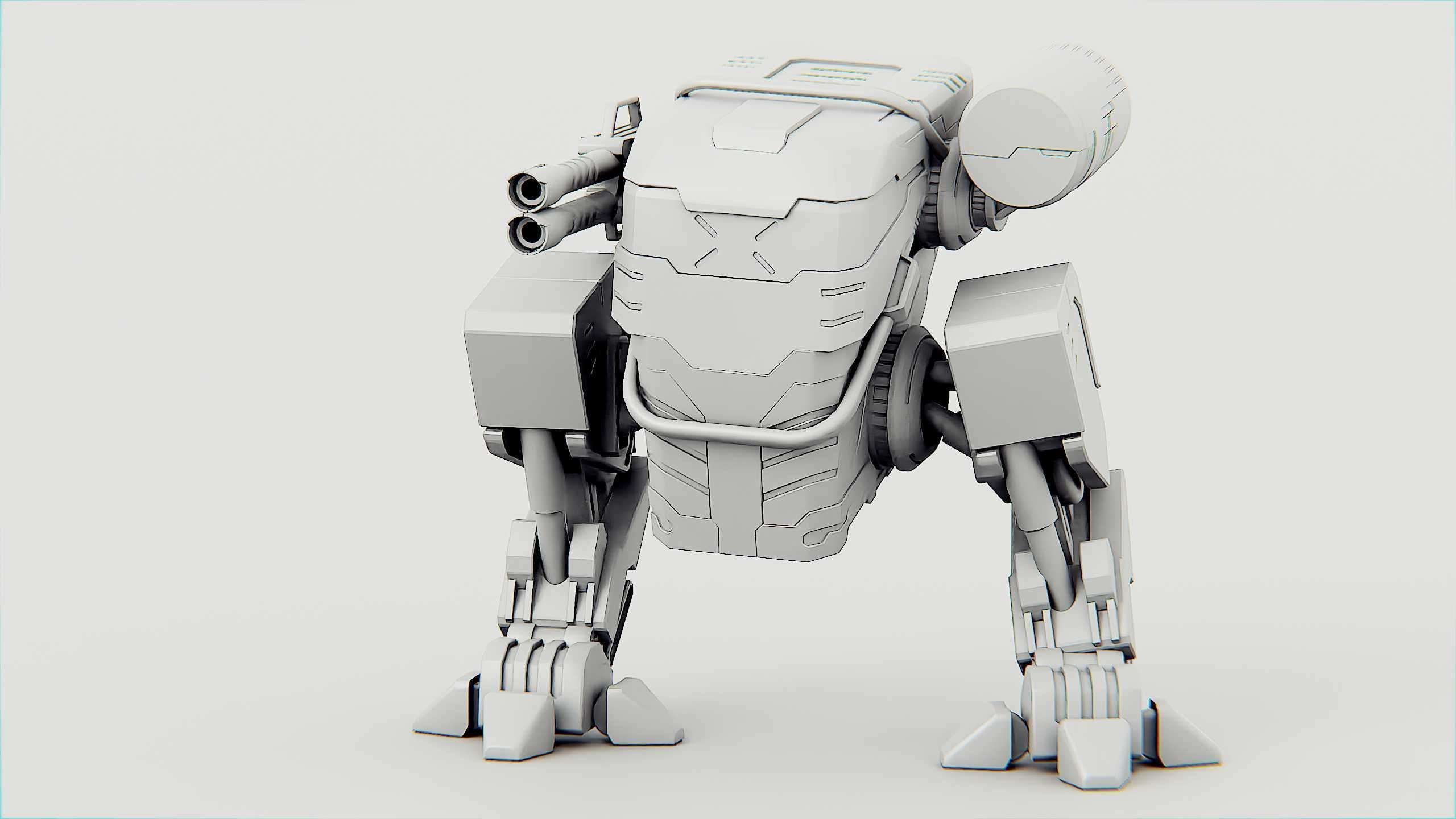 MILITARY ROBOT Z-800 Rigged for Unreal Engine - Unity - MIXAMO 3D model_34