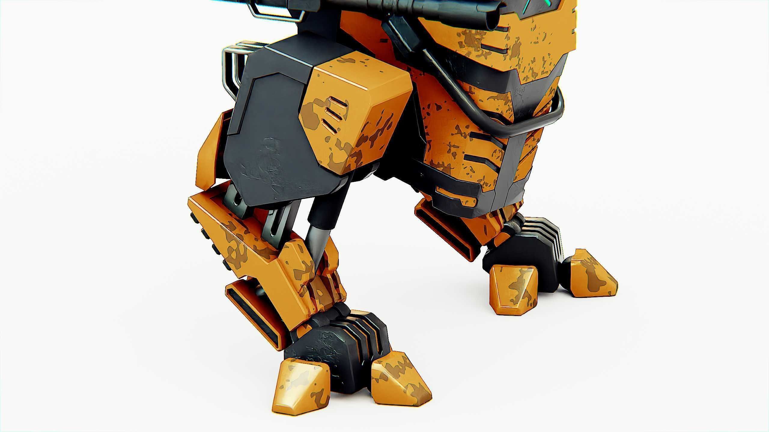 MILITARY ROBOT Z-800 Rigged for Unreal Engine - Unity - MIXAMO 3D model_27