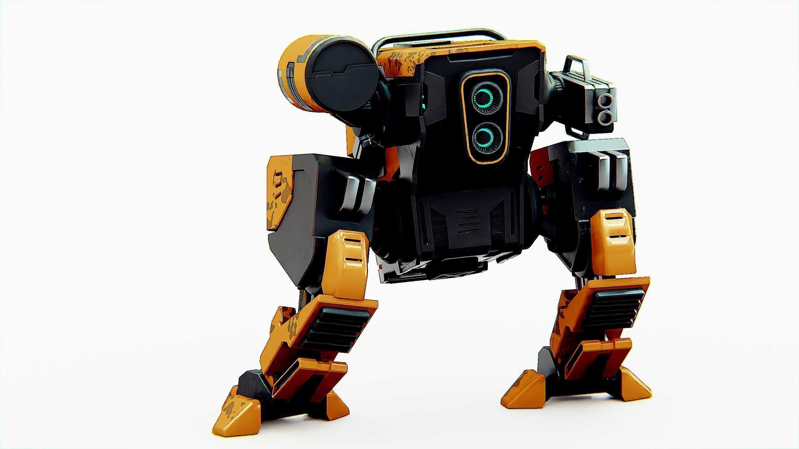 MILITARY ROBOT Z-800 Rigged for Unreal Engine - Unity - MIXAMO 3D model_13