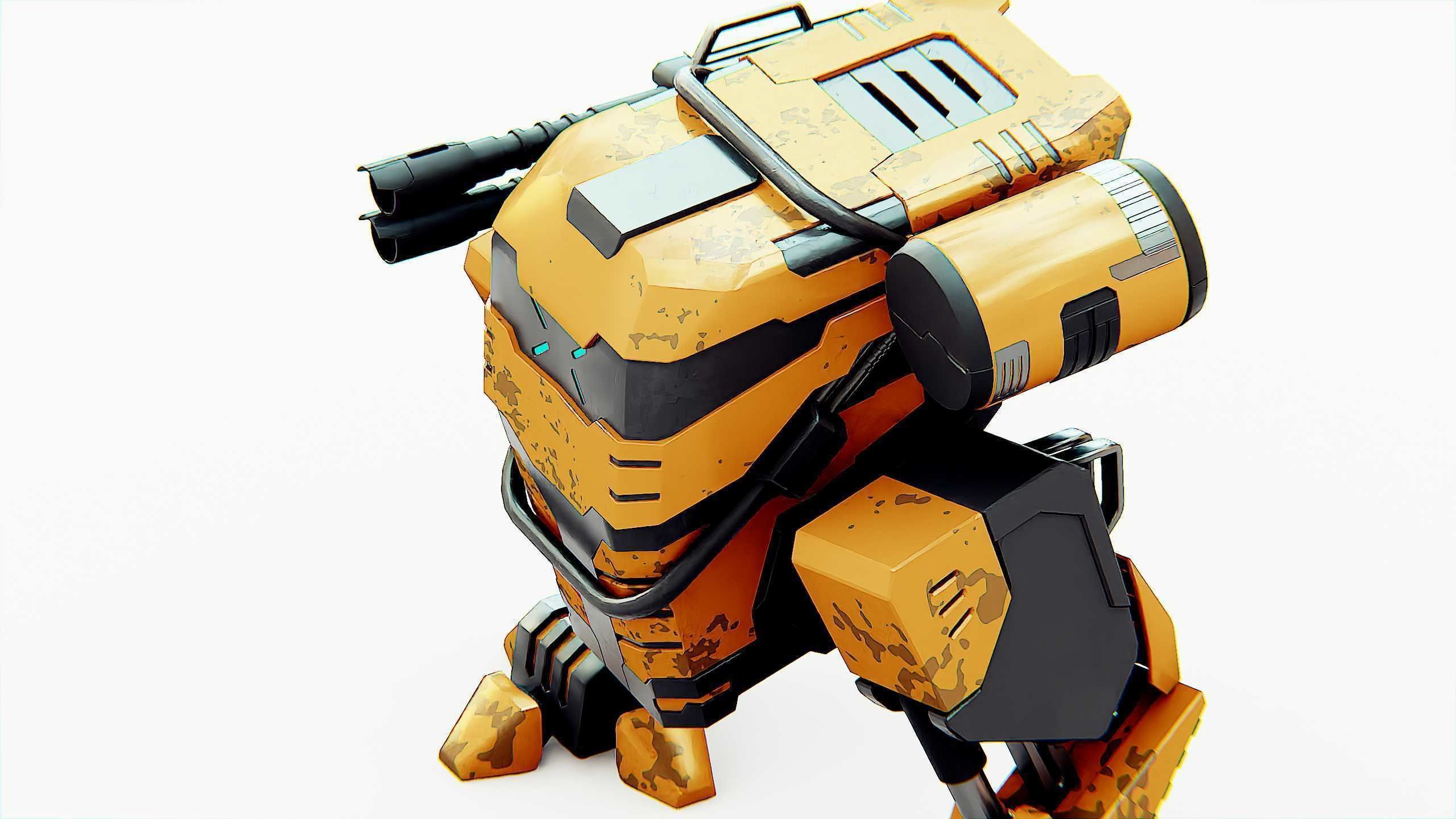 MILITARY ROBOT Z-800 Rigged for Unreal Engine - Unity - MIXAMO 3D model_26