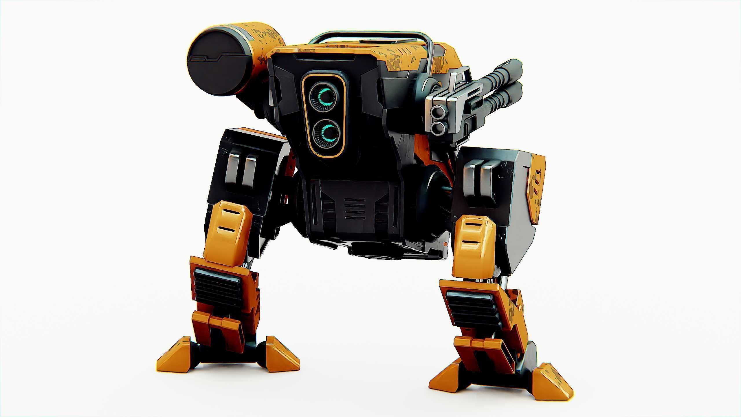 MILITARY ROBOT Z-800 Rigged for Unreal Engine - Unity - MIXAMO 3D model_12