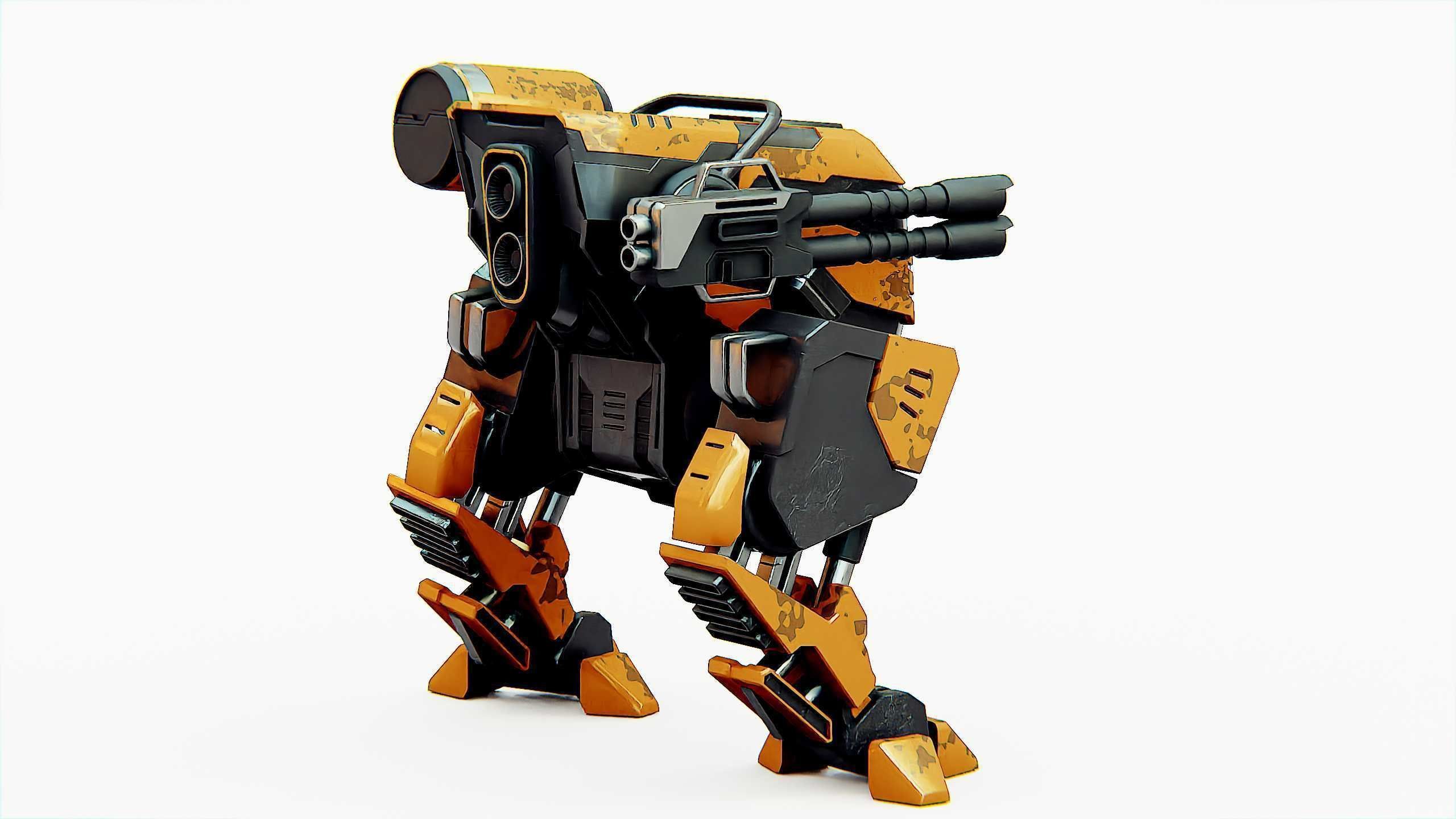 MILITARY ROBOT Z-800 Rigged for Unreal Engine - Unity - MIXAMO 3D model_9