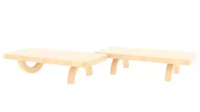 Multipurpose square wooden table