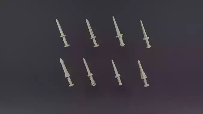 Rondel Dagger Pack For Miniatures