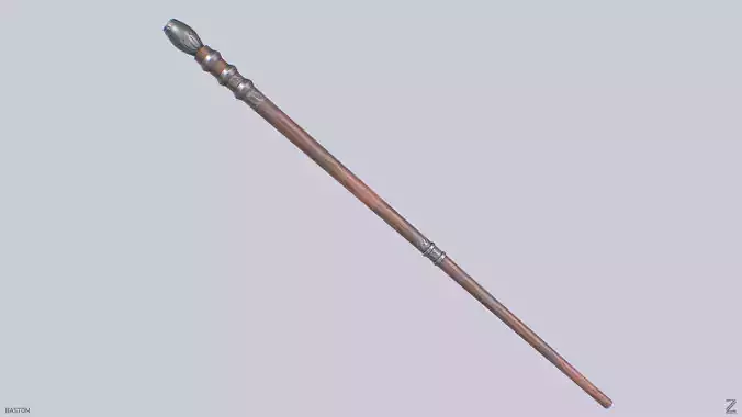 Baston Low-poly 3D model