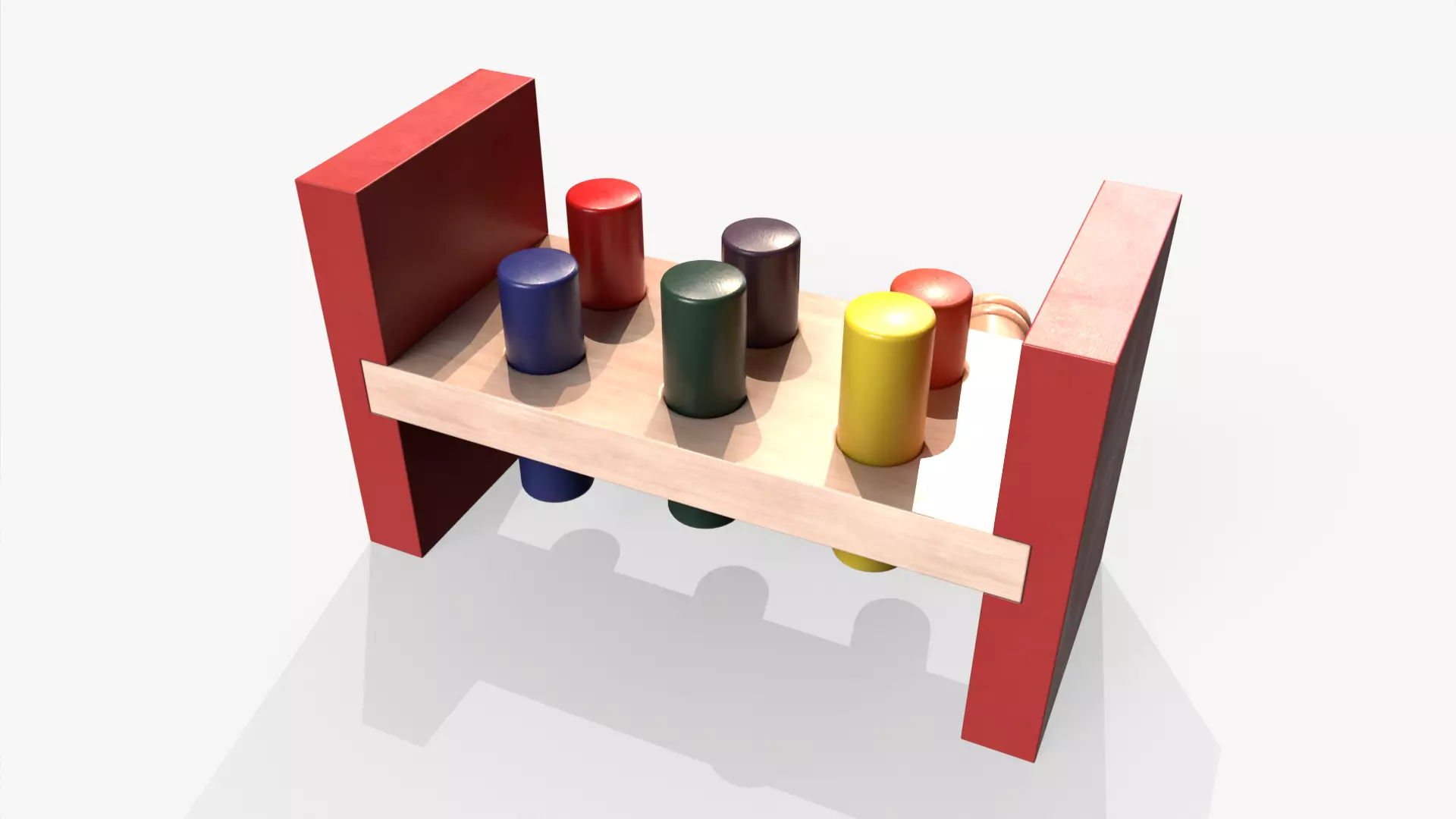 Wooden Sorter Low-poly 3D model
