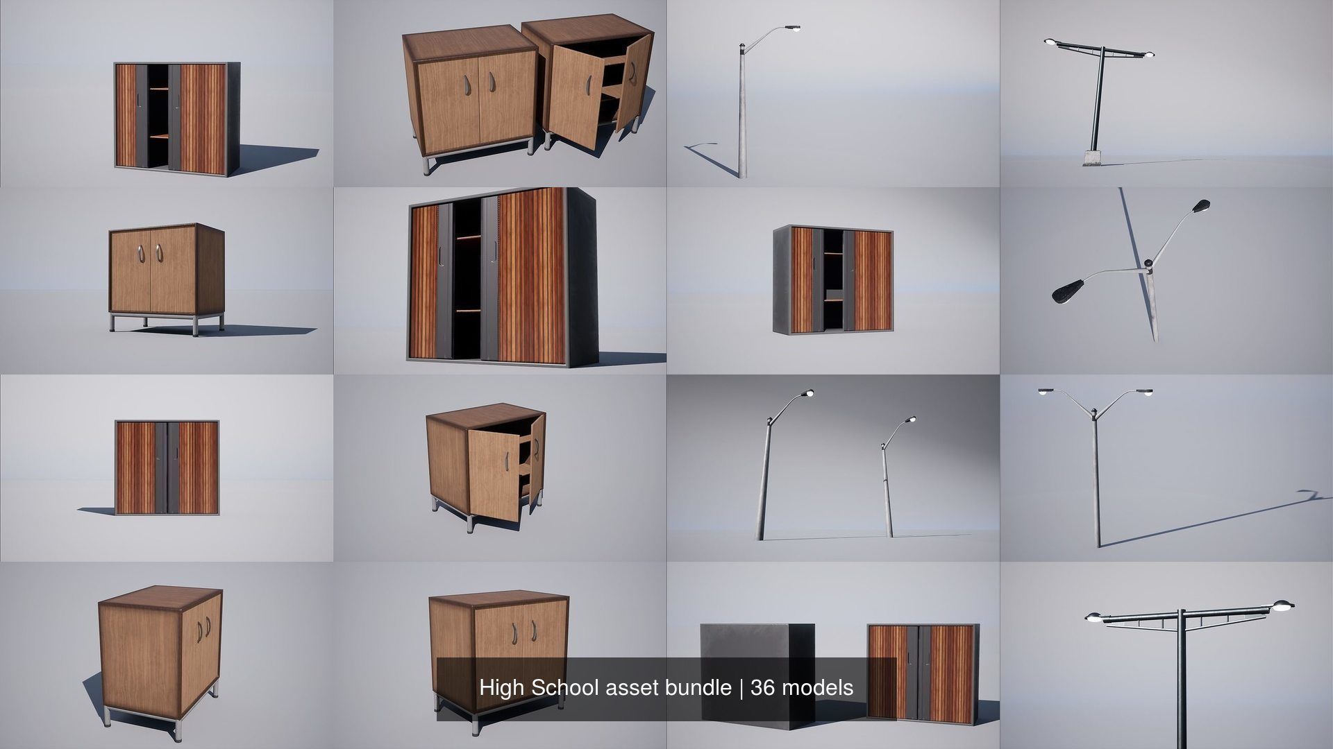 High School asset bundle 3D Model Collection_5
