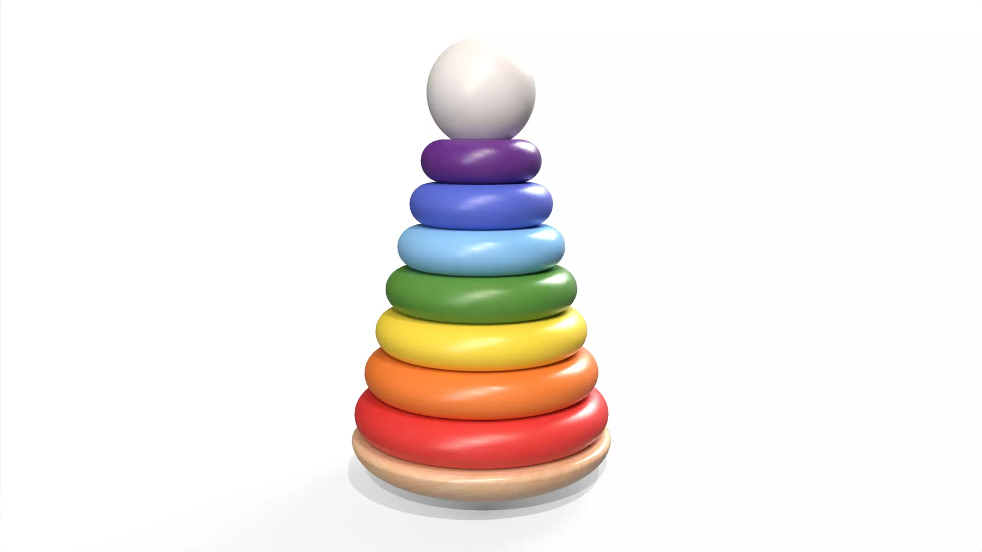 Wooden Pyramid Low-poly 3D model