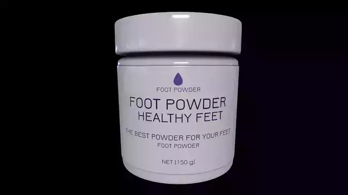 Foot skin care-Foot Powder-PBR GAME READY Low-poly 3D model