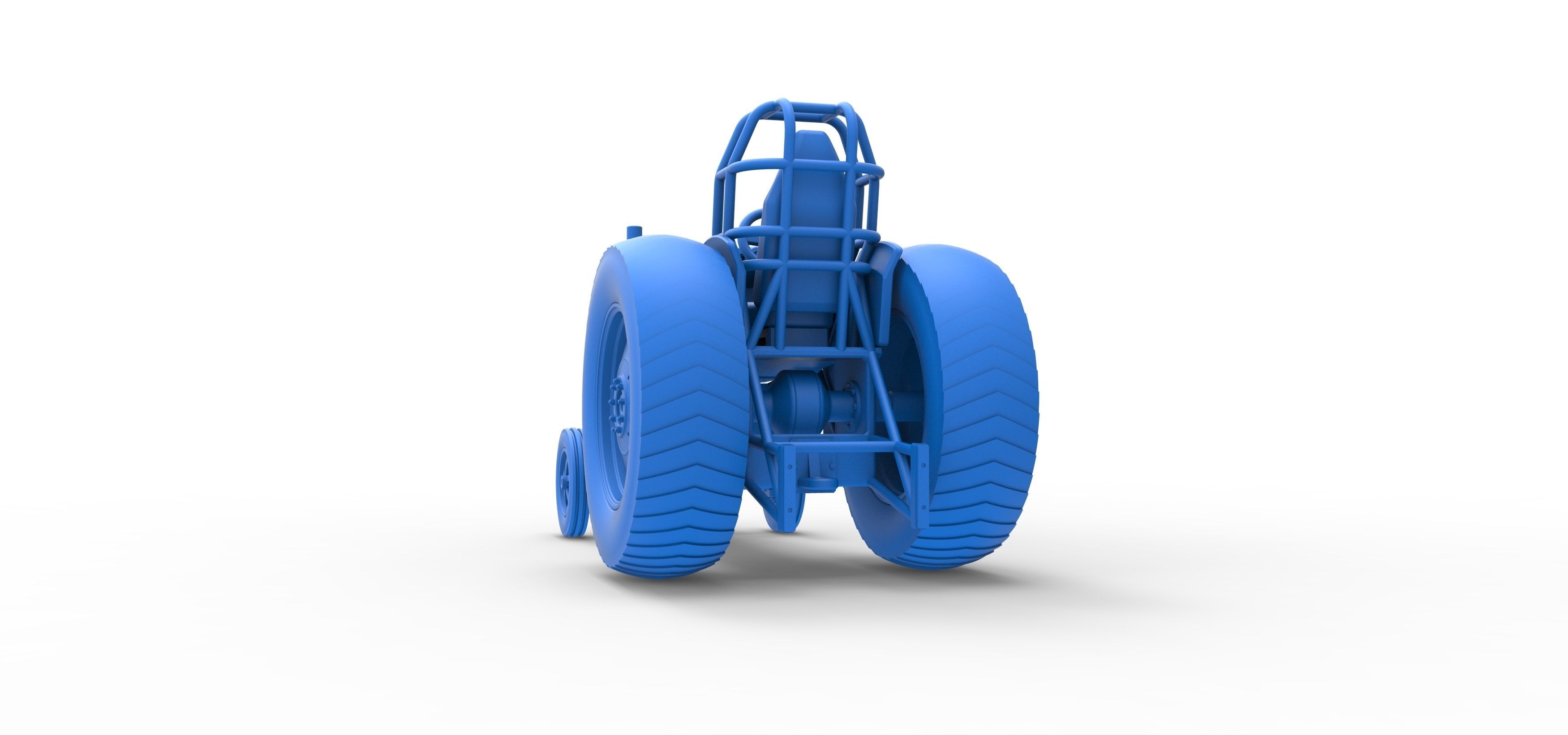 Small block Pulling tractor Scale 1 to 25 3D print model_31