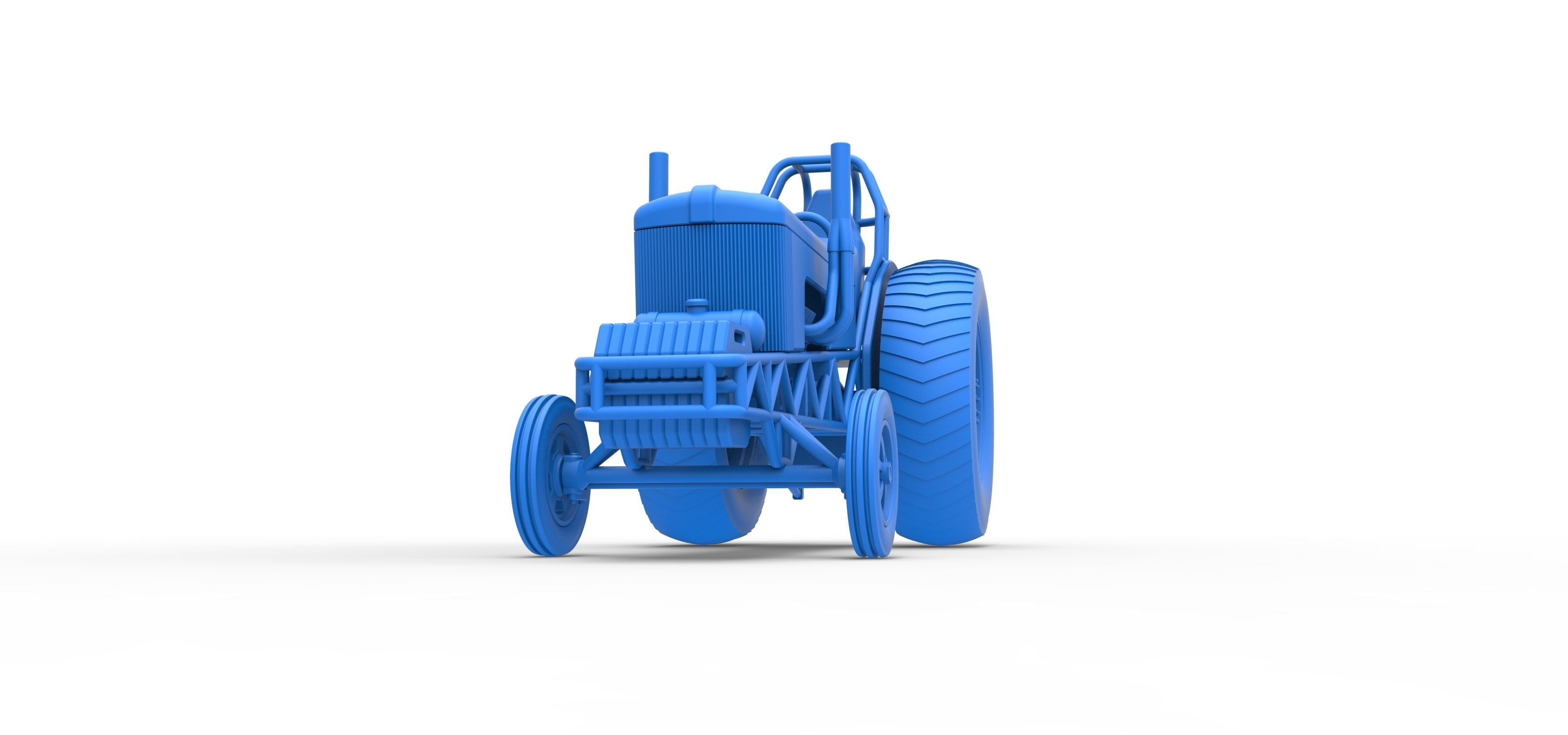 Small block Pulling tractor Scale 1 to 25 3D print model_22